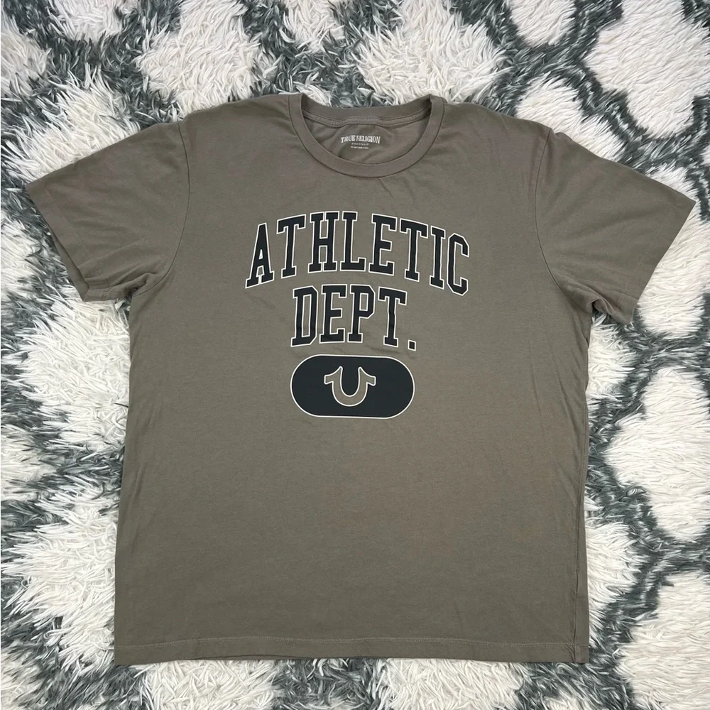 True Religion Men's Green Graphic T-Shirt Size 2XL